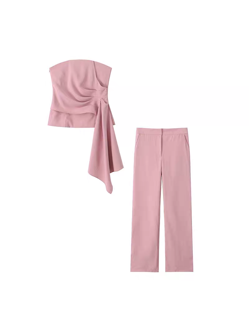 Nona Asymmetric Tube Top & Pant Coord Set