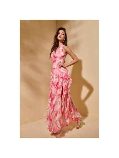 Ruffle Tie-Dye Swimsuit & Cascading Maxi Skirt Set