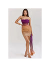 Ombre Tube Bodycon Ribbon Dress