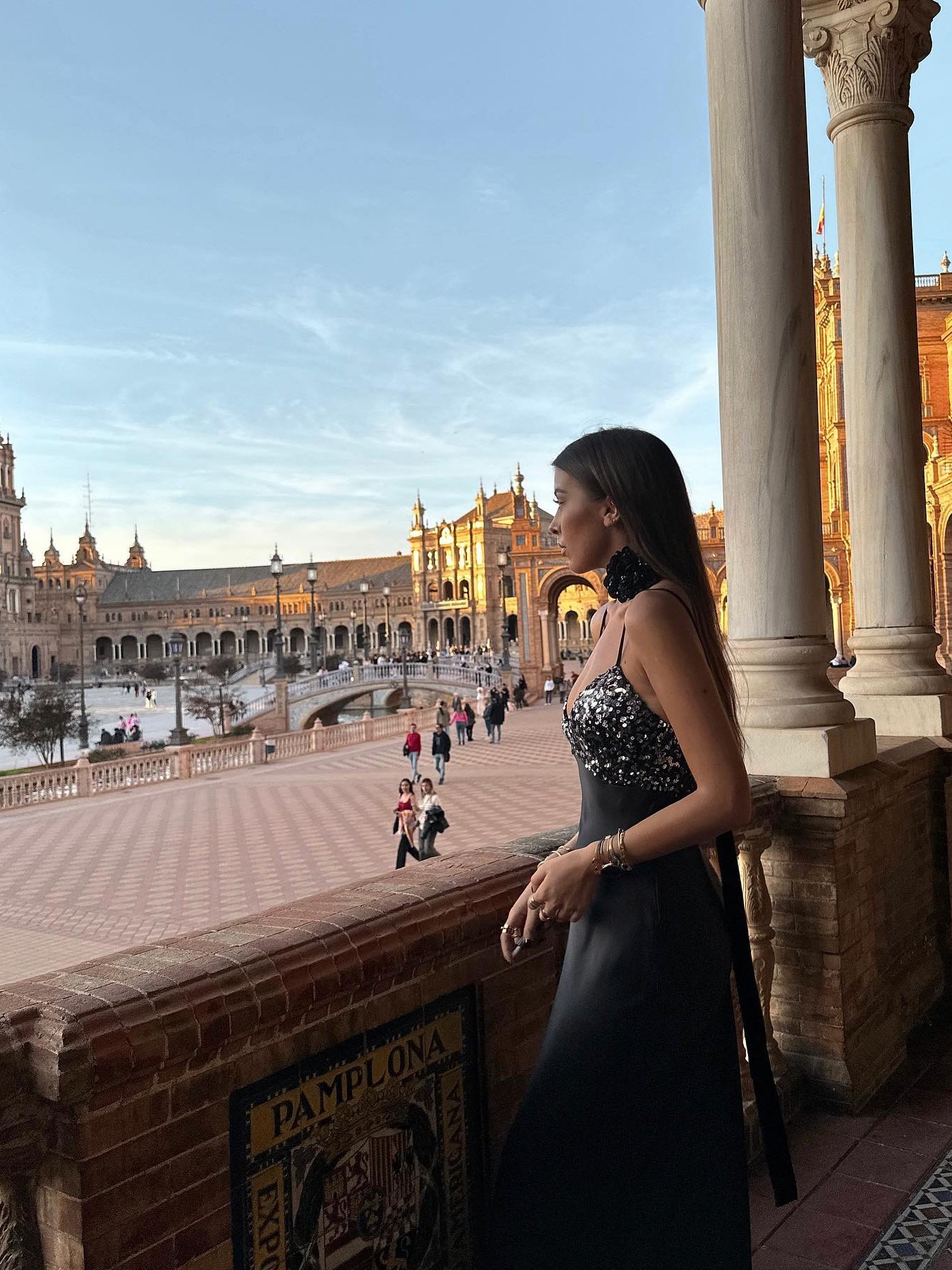 Spaghetti Strap Sequins Satin Maxi Dress