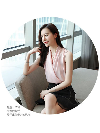 Turtle neck Sleeveless Satin Top