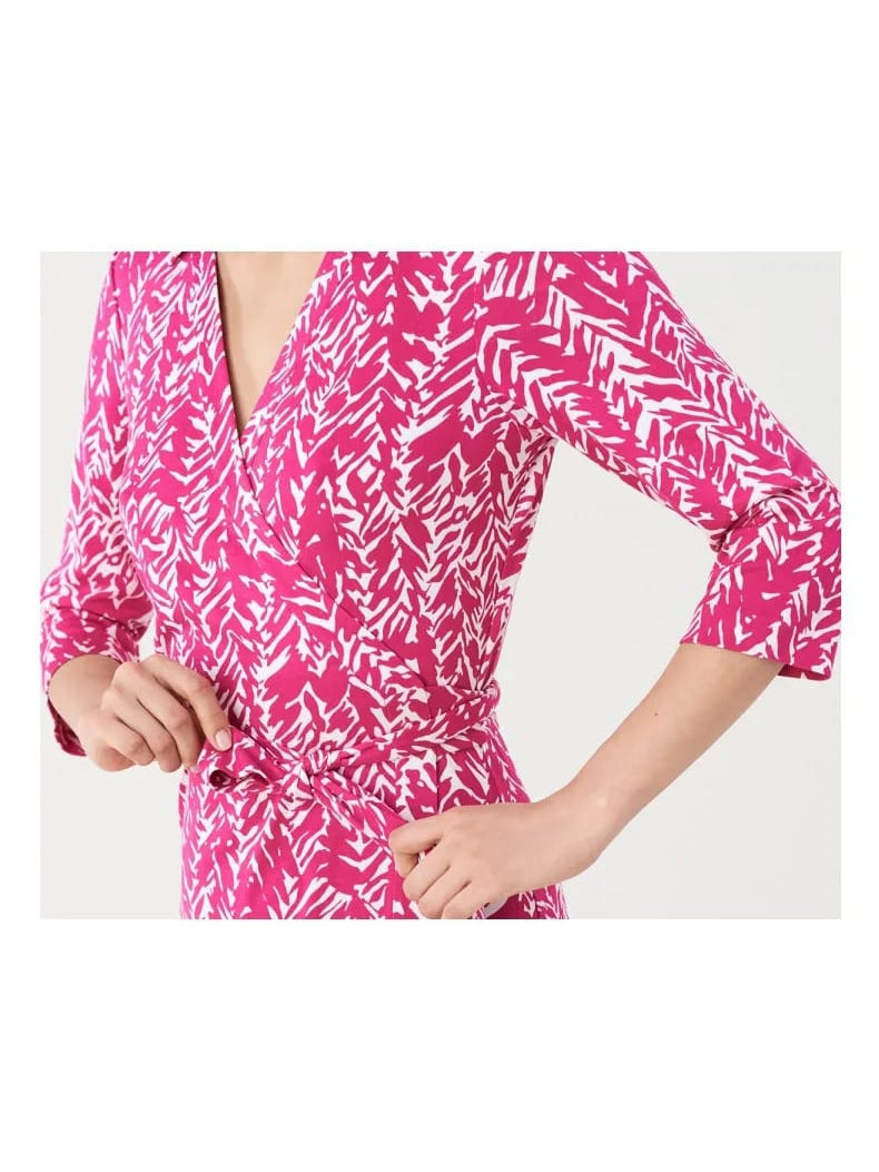 Pink Floral Print Midi Dress