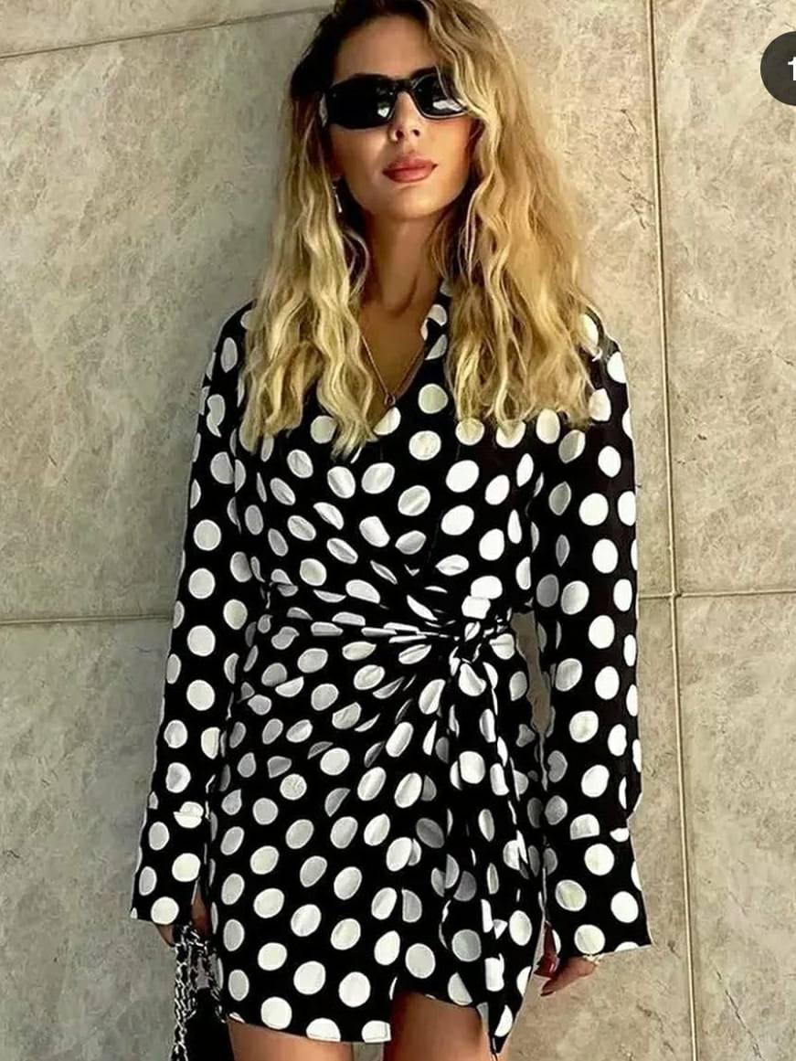 Polka Dot Black & White Dress