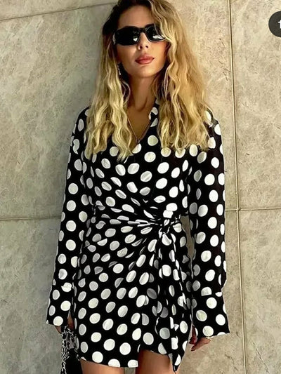Polka Dot Black & White Dress