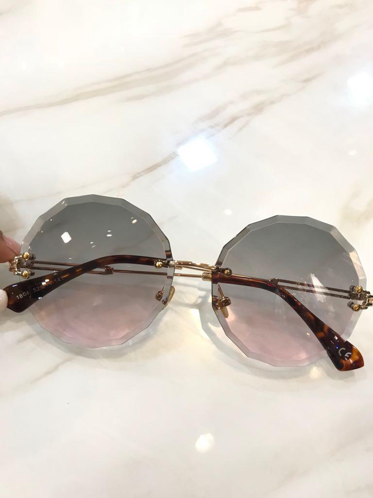 Wave Rimless Sunglasses