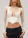 Mesh See through Cropped Top