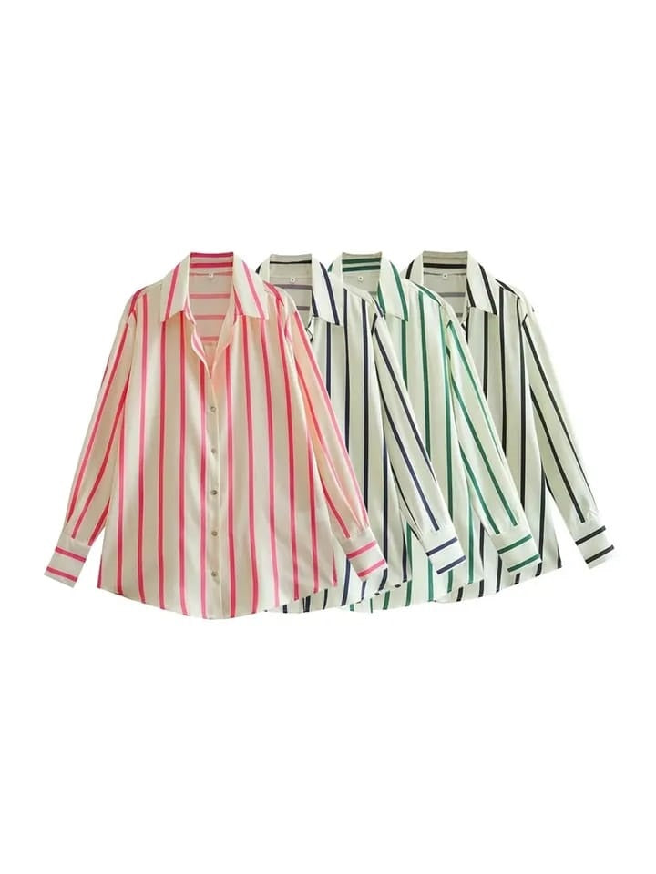 Stripe Satin Shirt