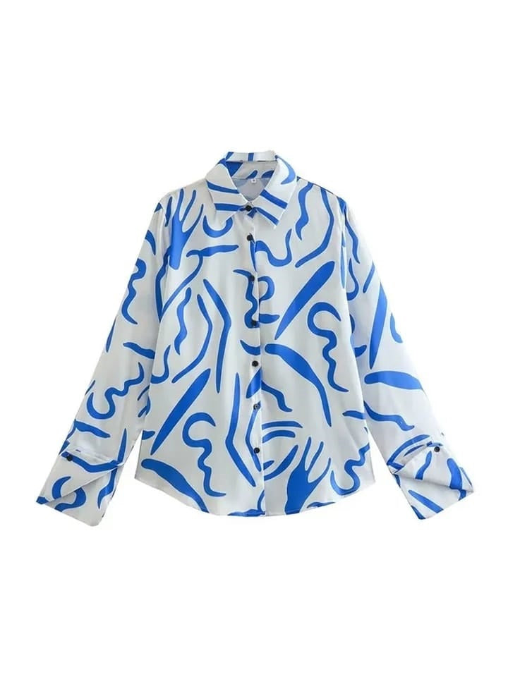 White Satin Shirt & Skirts Coord Set