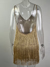 Hip Suspender Sequins Glitter Tassel Dress