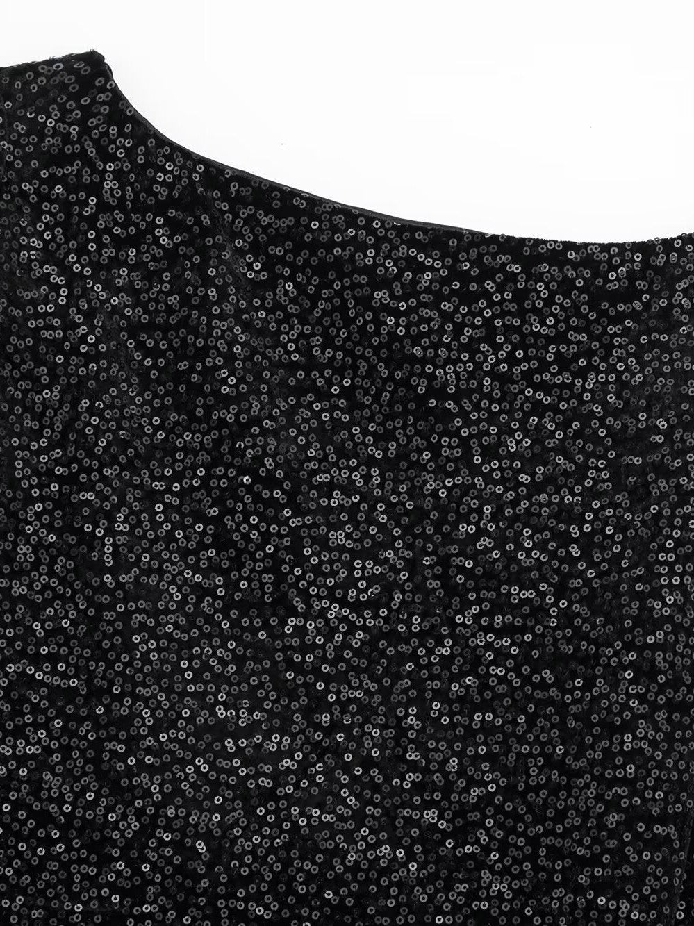 Sequins High Waist A line Ruffle Dress