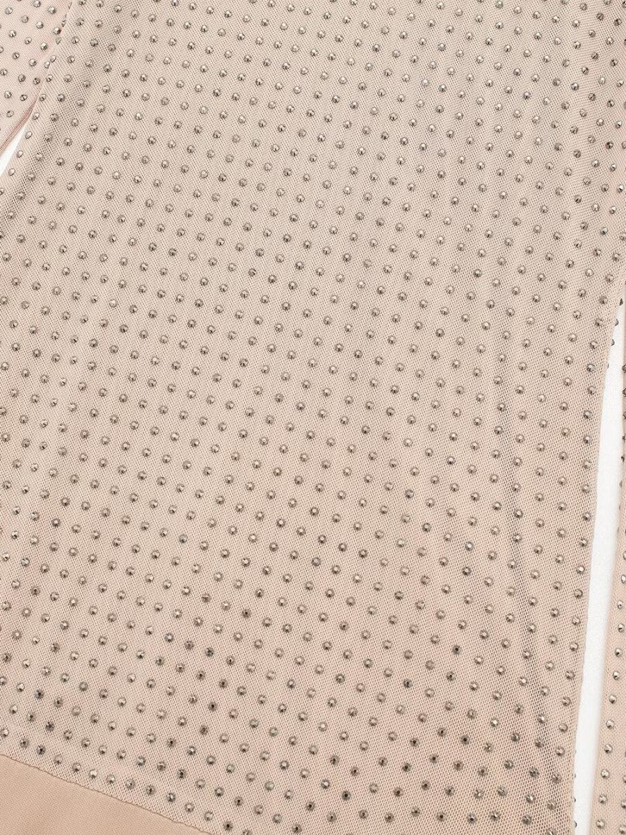 Turtle Neck Mesh Rhinestone Bodysuit