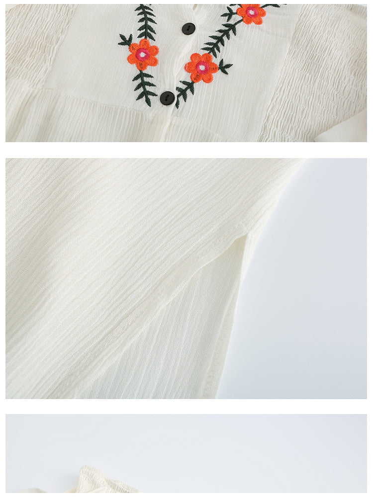 Bohemian Vacation Off Shoulder Embroidered Long Dress