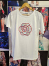 Print Cotton Lycra CH Flower T-Shirt