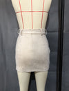 Leather Lace-up Hip Irregular Asymmetric Skirt