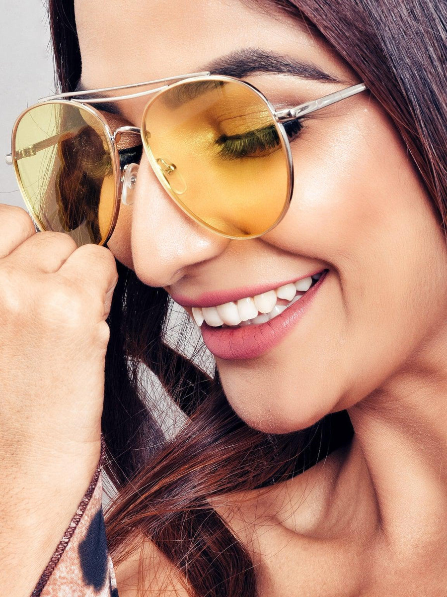 Contrast Top Bar  Sunglasses