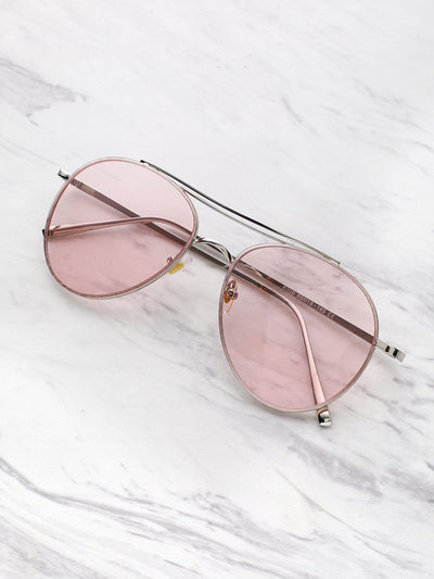 Contrast Top Bar  Sunglasses