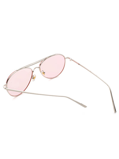 Contrast Top Bar  Sunglasses