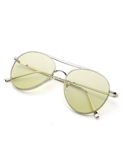 Contrast Top Bar  Sunglasses