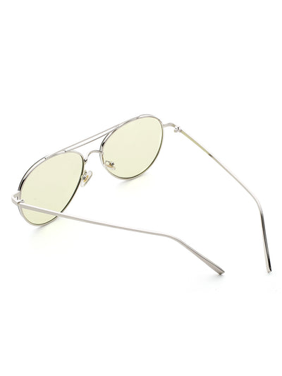 Contrast Top Bar  Sunglasses