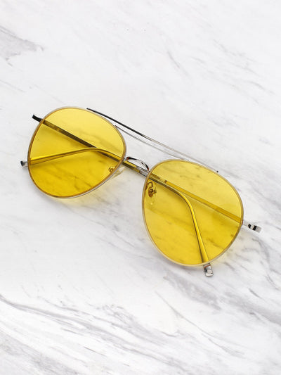 Contrast Top Bar  Sunglasses