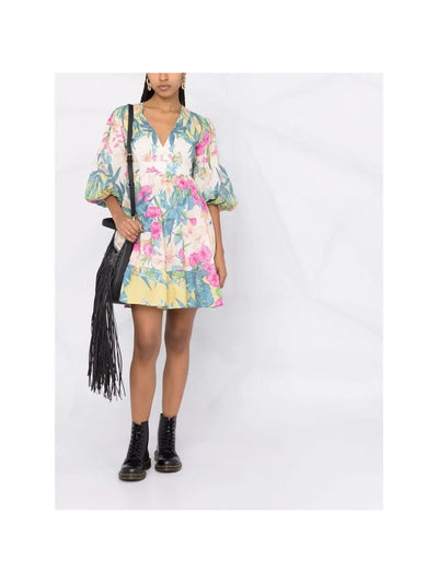 Floral Print Shirt Dress with Belt
