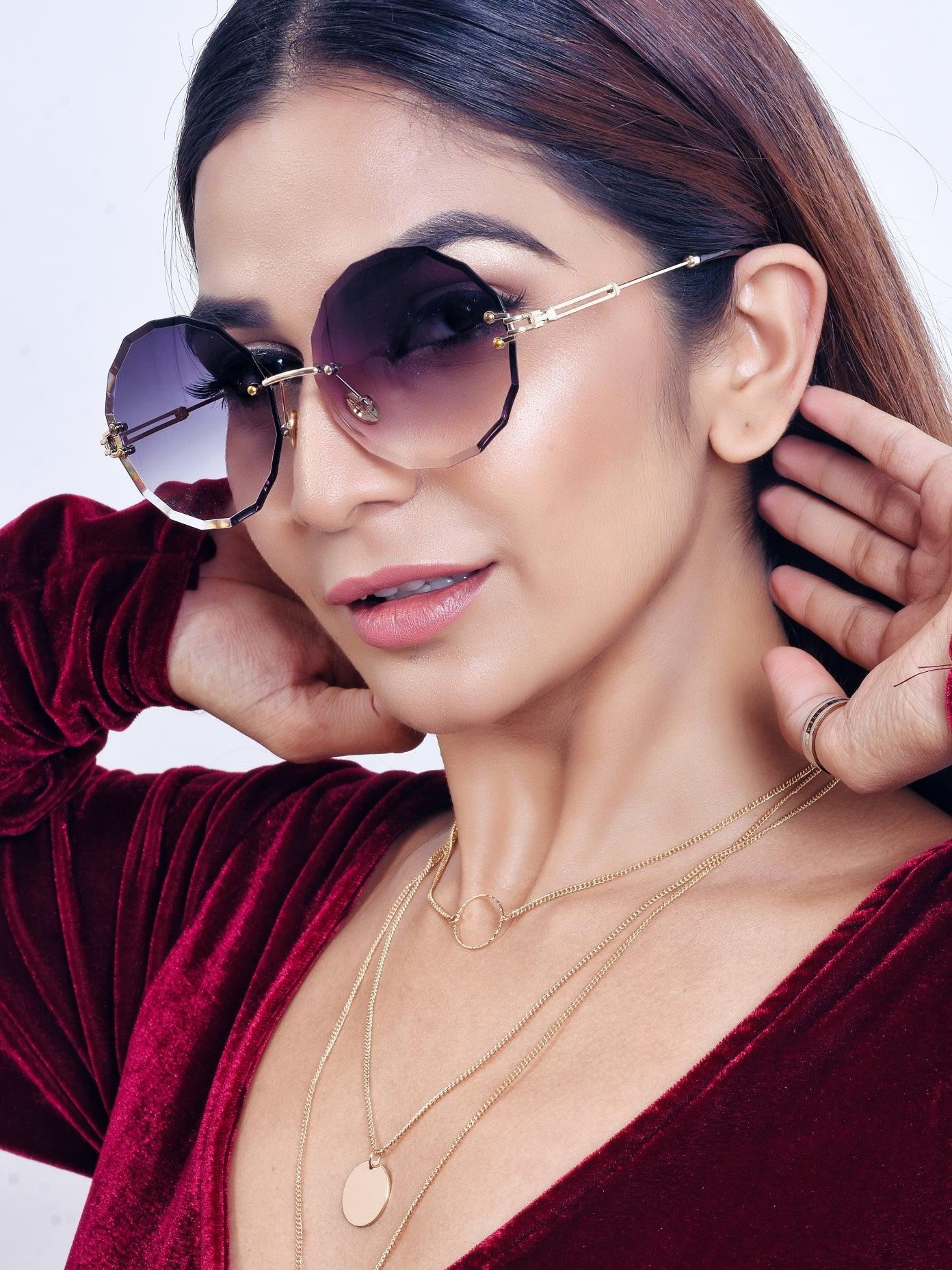 Wave Rimless Sunglasses