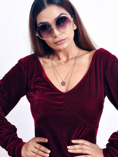 Wave Rimless Sunglasses