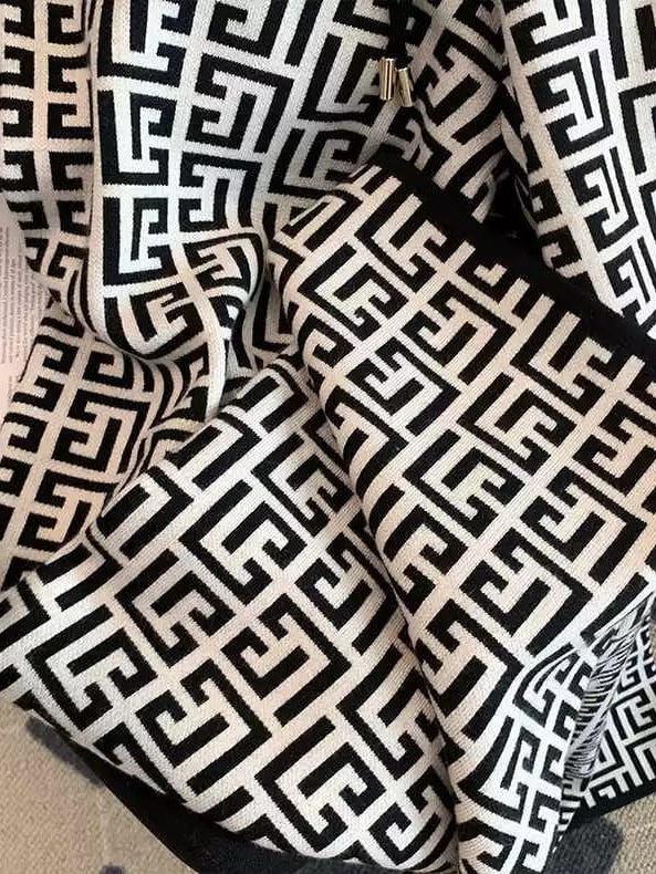 Print Soft Woolen Elastic Waist Palazzo Pants