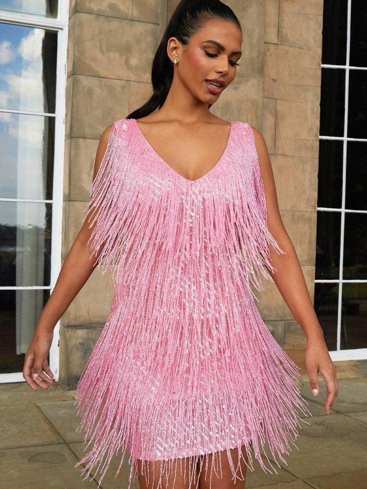 Tassel Fringe Short Dress