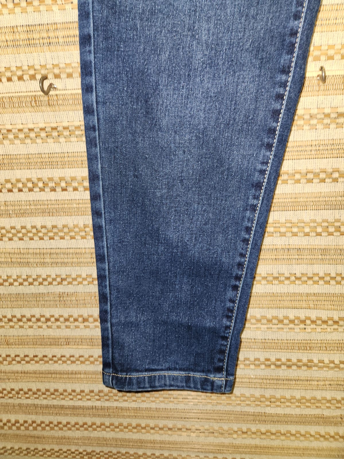 Blue High Waist Wide Leg Denim Pants