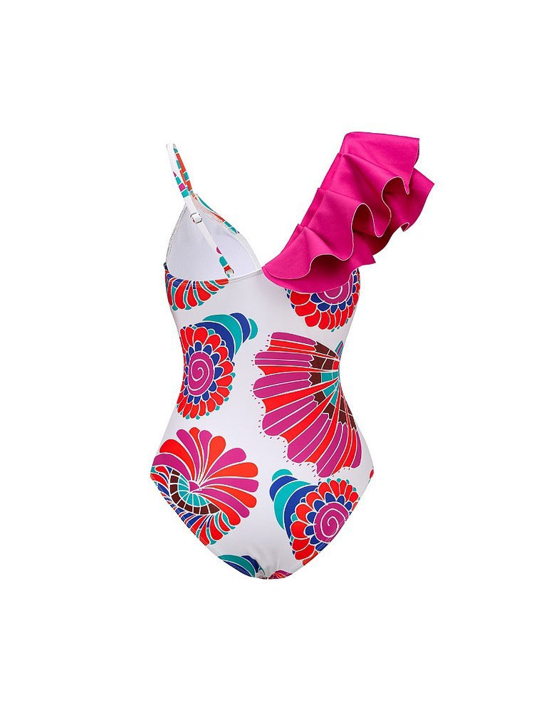 Floral Print Bikini Set with Skirt