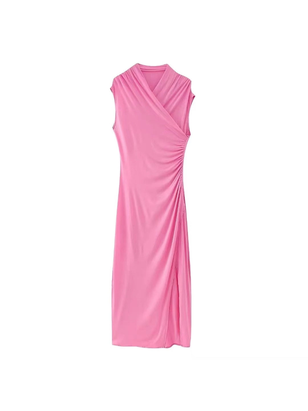 Ruched Sleeves Lycra Dress