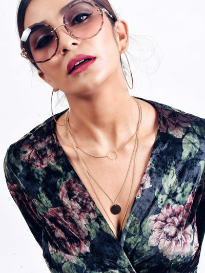 Wave Rimless Sunglasses