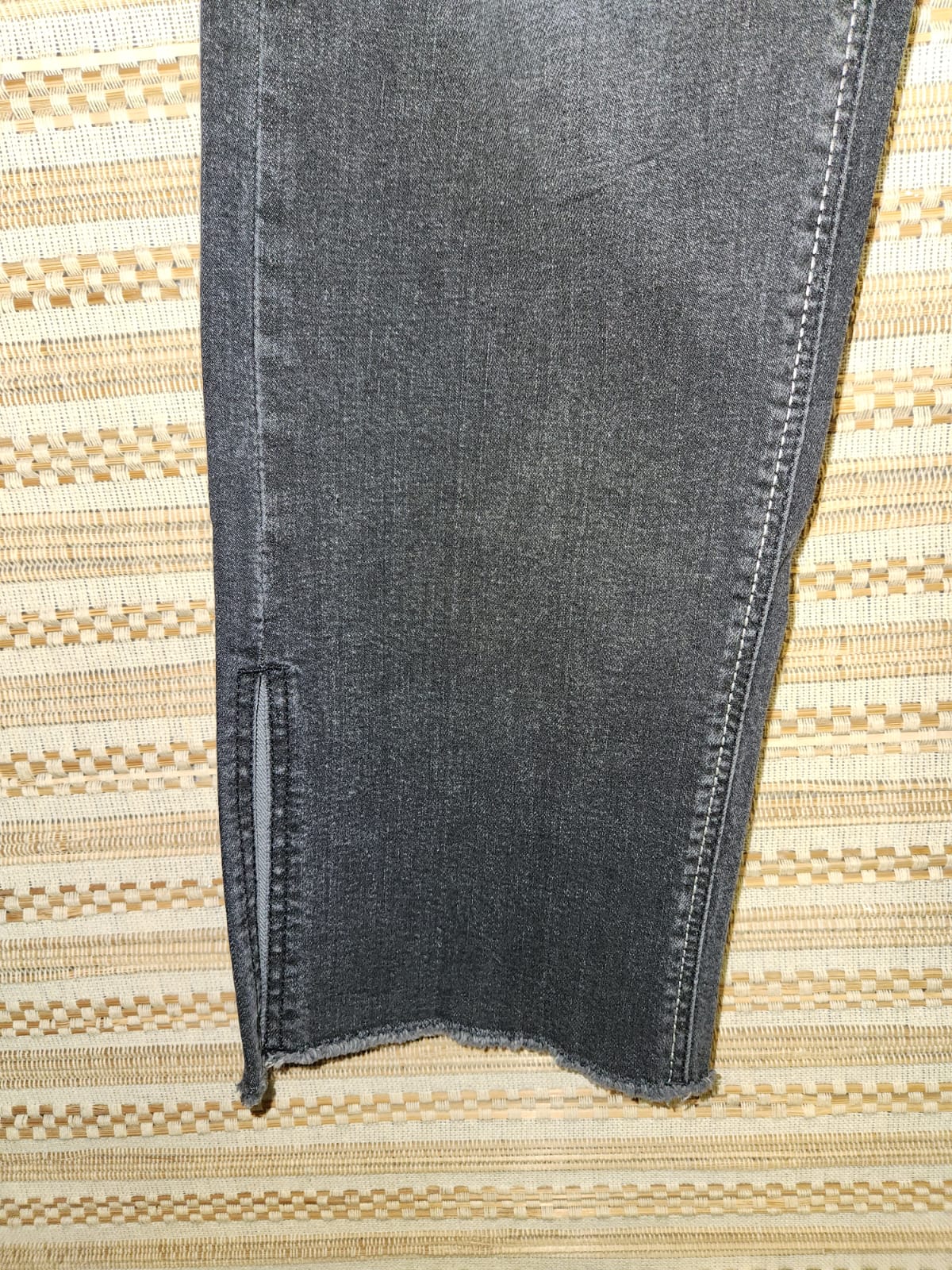 Black High Waist Wide Leg Distressed Denim Pants