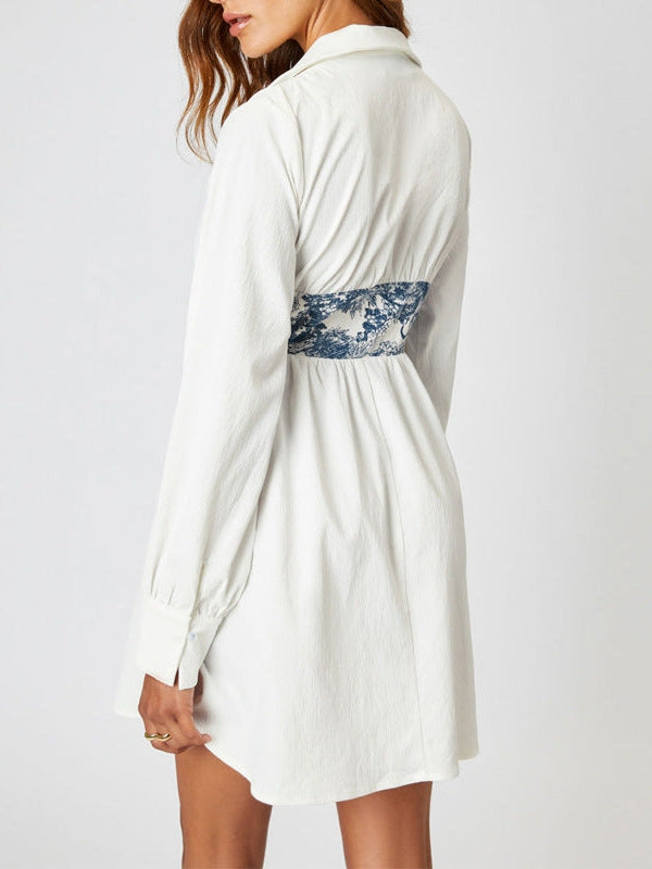 Floral Print Shirt Dress