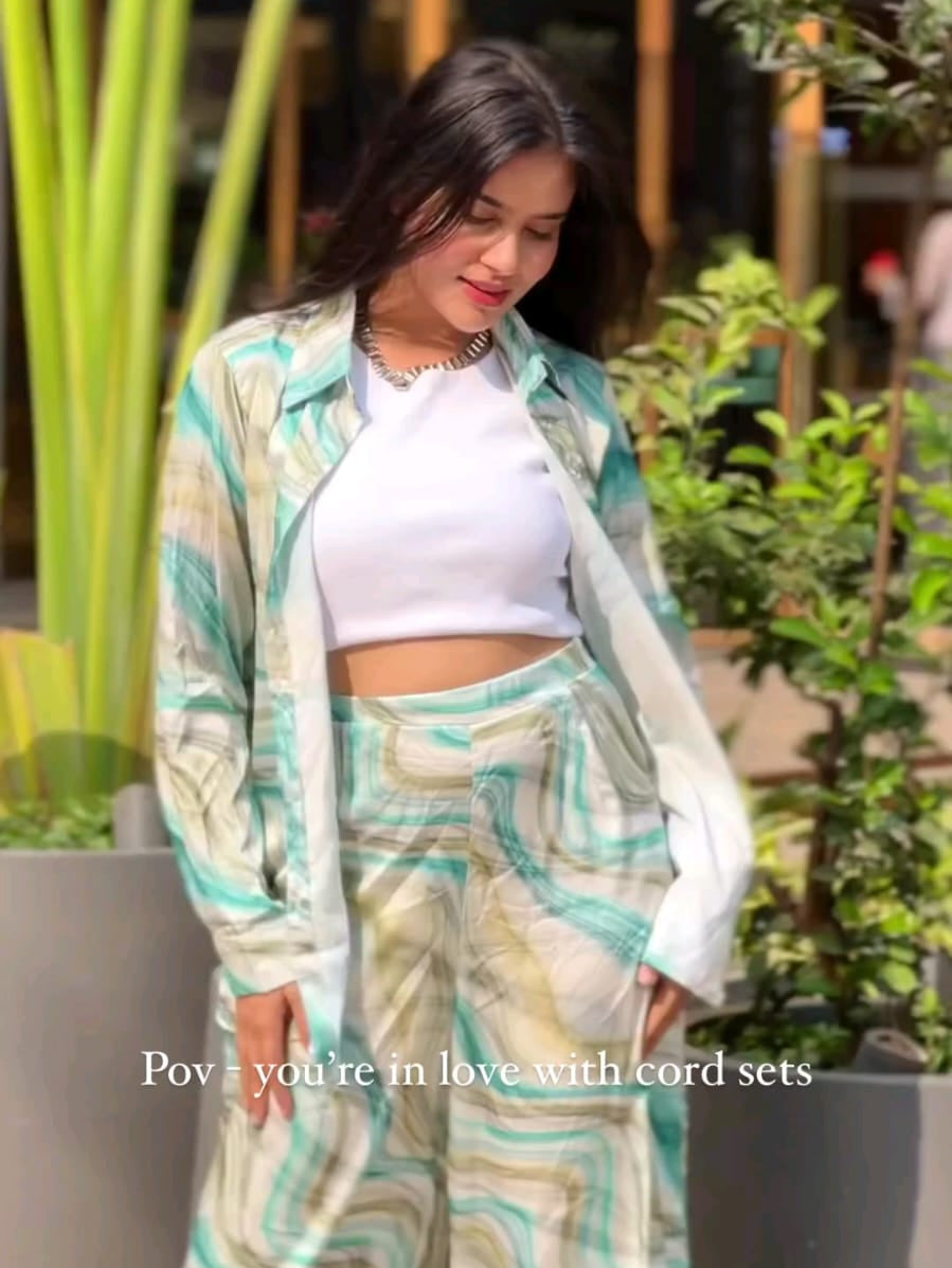 Loose Fit Tie & Dye Satin Print Coord Set