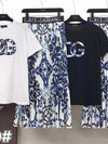 Print D G T-Shirt & Skirt Coord Set