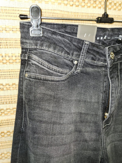 Black High Waist Wide Leg Distressed Denim Pants