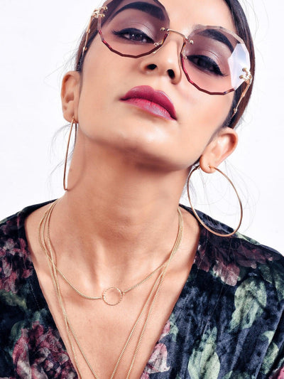 Wave Rimless Sunglasses