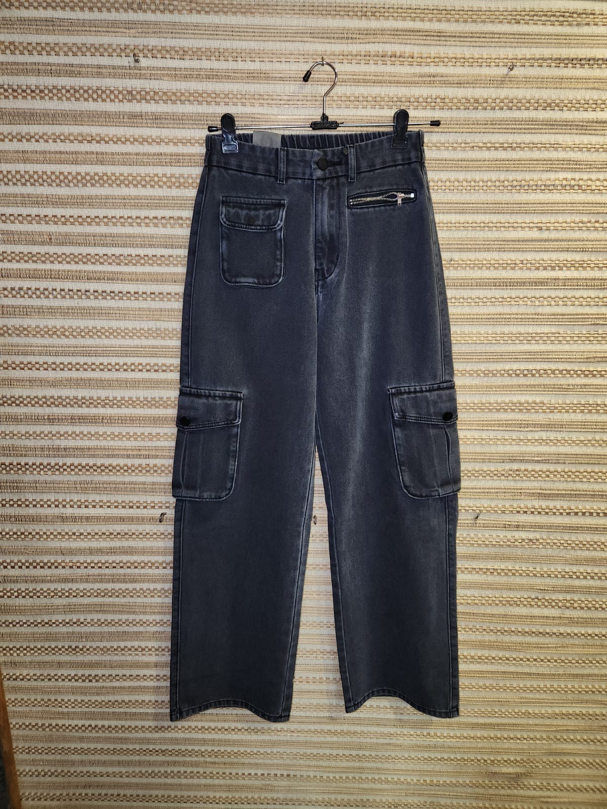 Loose Fit High Waist Wide Leg Denim Pants