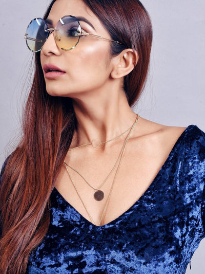 Wave Rimless Sunglasses