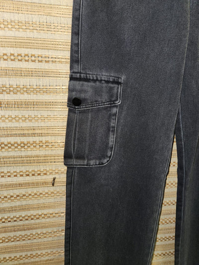 Loose Fit High Waist Wide Leg Denim Pants