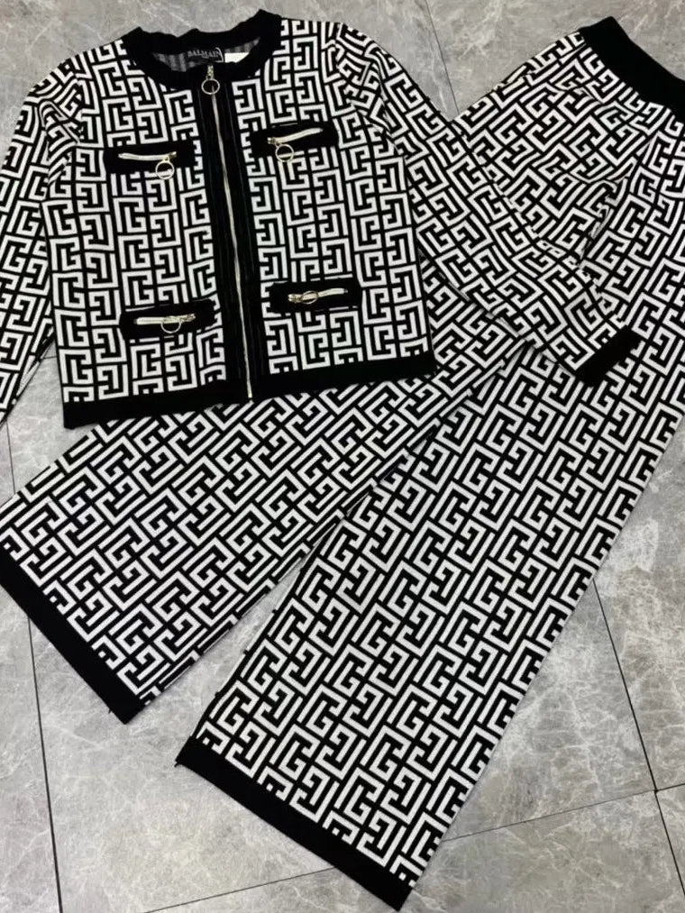 B Print Woolen Coord Set