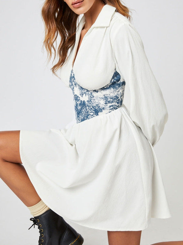 Floral Print Shirt Dress