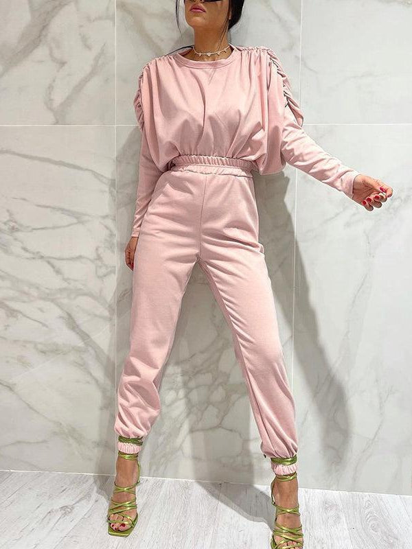 Dolman Sleeve Sweatshirts & Pants Co-Ord Set