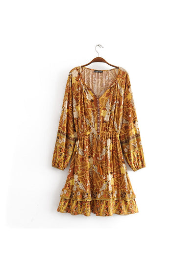 Rayon Tassel Elastic Waist Dress