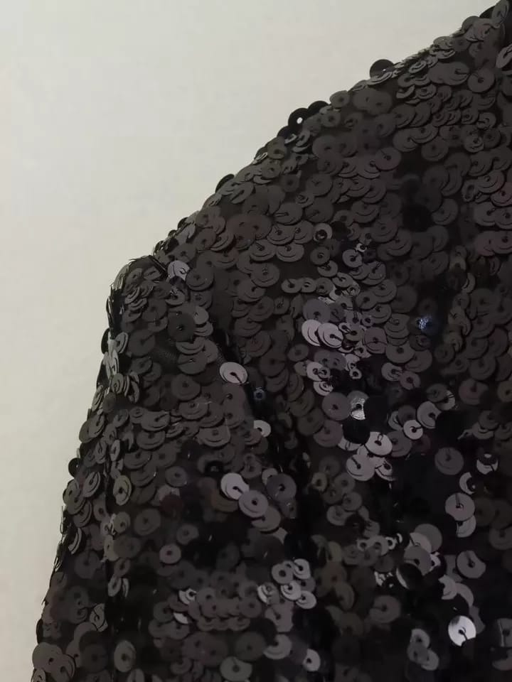 Black Sequins Blazer & Pants Coord Set