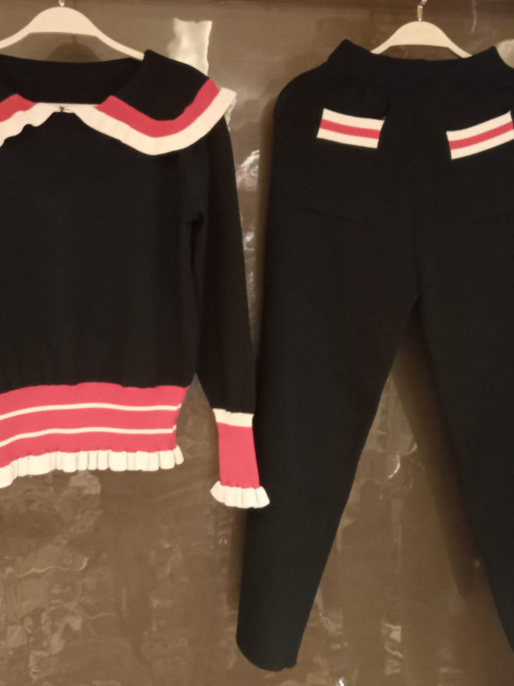 Black Soft Wool Coord Set