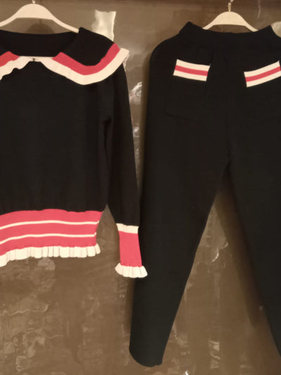 Black Soft Wool Coord Set