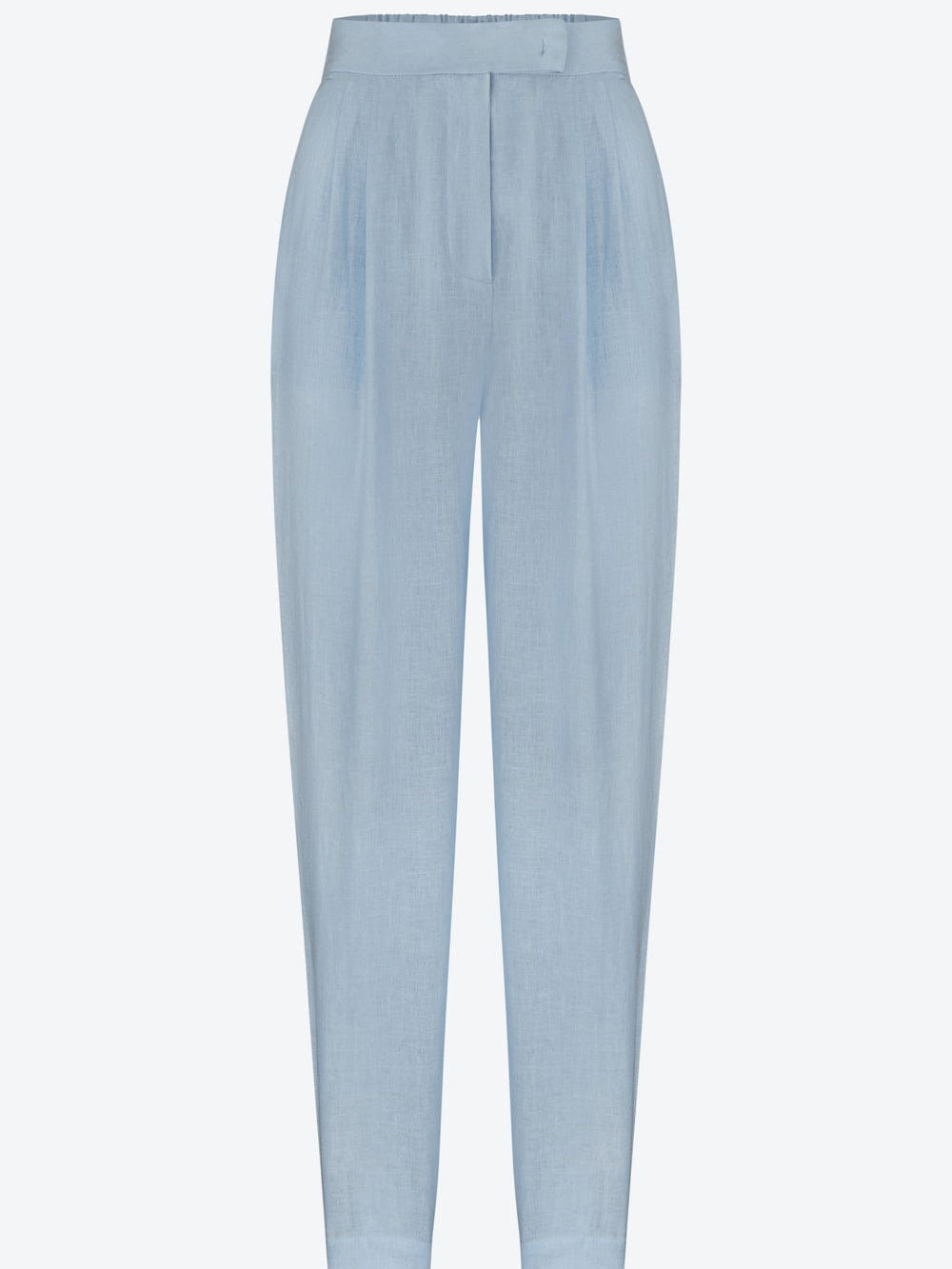 Blue Oversized Fit Linen Blazer Pattern Shirt & Pants Coord Set